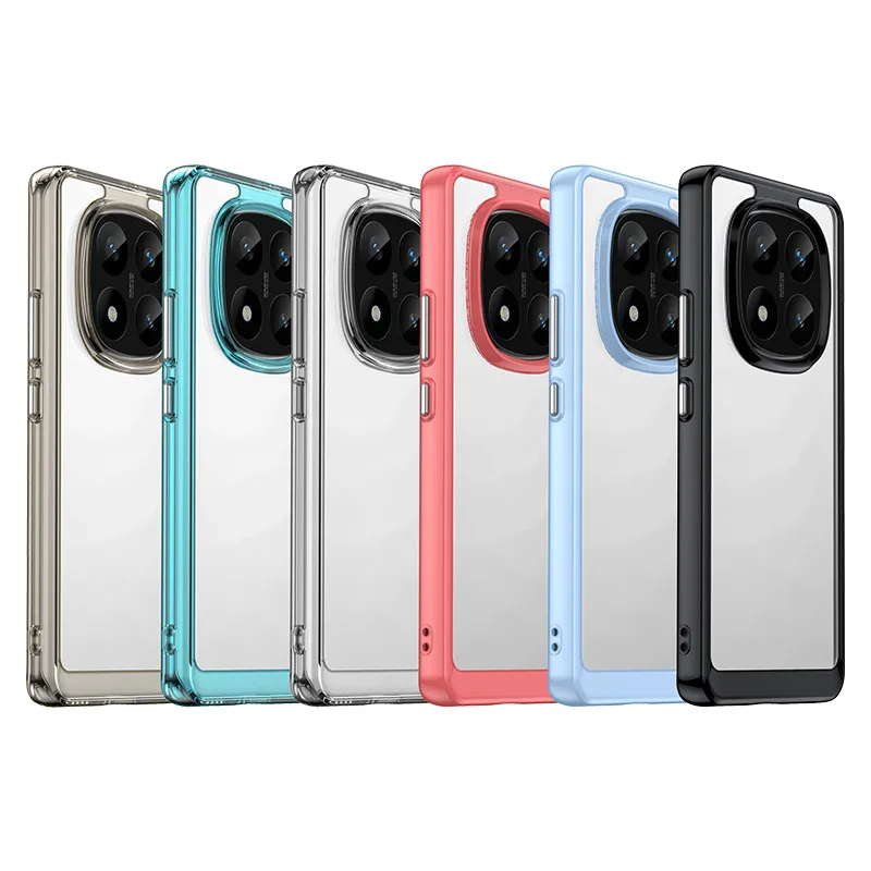 For Xiaomi Redmi Note 14 Pro Plus Case Redmi Note 14 Pro Plus Cover TPU Border Acrylic Backplane Phone Cases Redmi Note 14 5G