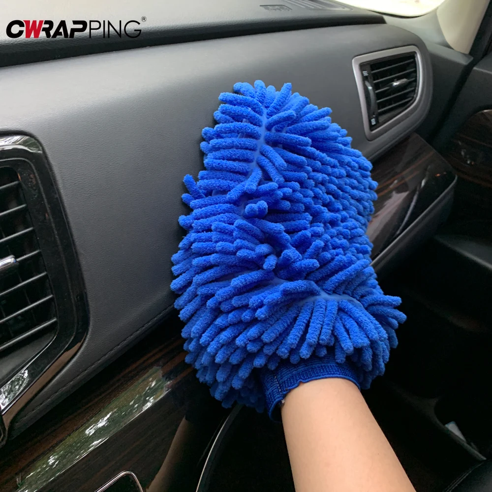 Microfiber Car Wash Glove Coral Mitt Multifunction Auto Cleaning Mitts Thick Soft Double-sided Cleaning Gloves Auto Accessoires