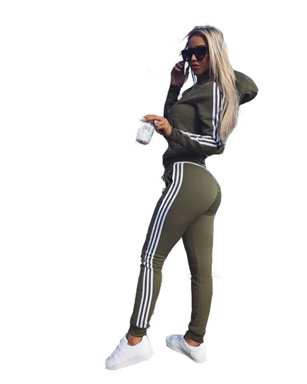 Women Tracksuits Fall Fashion Sweatpants And Hoodie Set Sweatsuit 2 Piece Set Casual Workout Fitness Training Women\'S Jogger Set