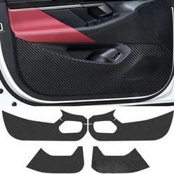 Door Anti Kick Cover Protection Mat Stickers For BMW 5 Series G30 2018-2023 G60 G68 2024 Leather Carbon Fiber Car Accessories