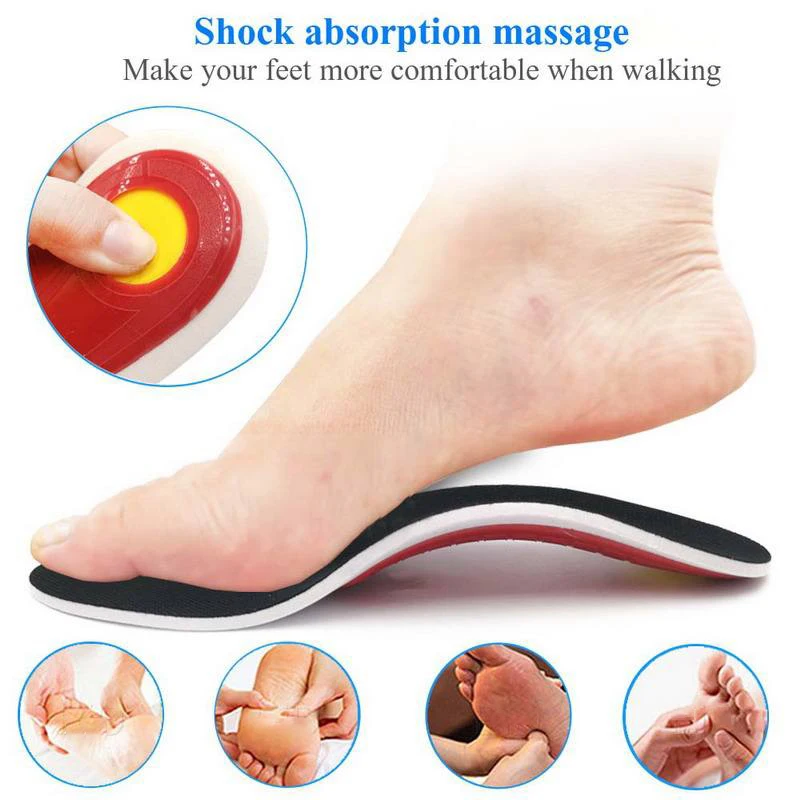 Orthopedic Insoles for Feet OX Leg Inner Sole Pain Relief Cushion Correction Arch Support Flat Feet Plantar Fasciitis Shoes Pads