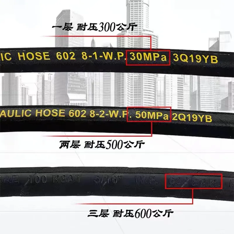 Special explosion-proof high-pressure pipe for cleaning machine can be equipped with various joints, steel wire outlet pipe