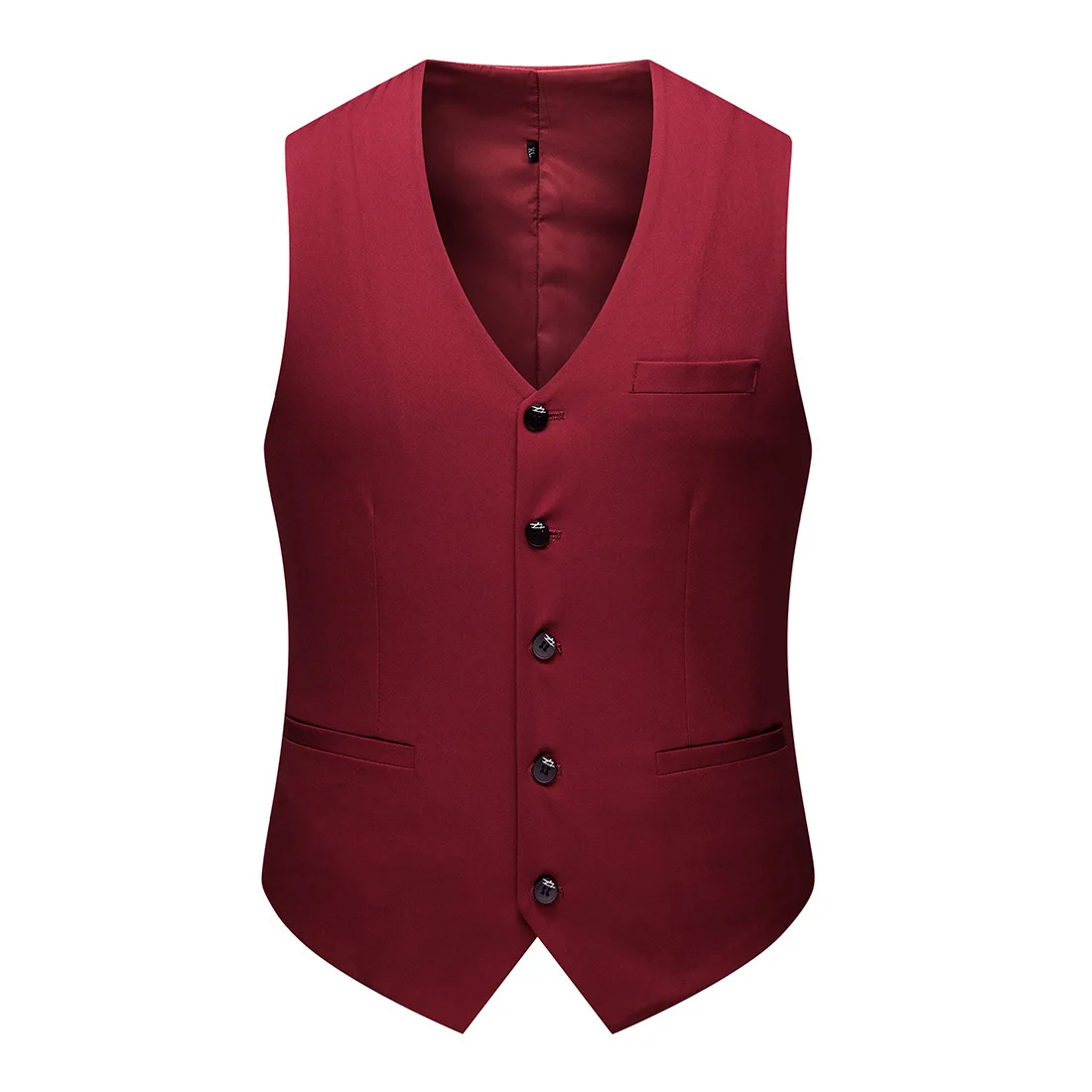 KIDWHXR Gilet da uomo Autunno monopetto con scollo a V Gilet maschile Semplice tinta unita Slim Versatile Comodo gilet da uomo