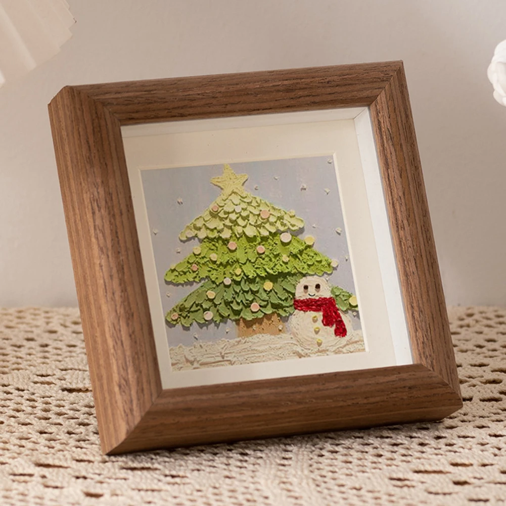 Photo Frame Wall-mounted Picture Frames Hollow Oil Pastel Small Photo Frame 4/5/6 Inch Table Square Picture Frame Home Decor