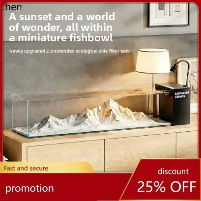 

YFY side filter stream tank oxygen filtration all-in-one ecological landscaping complete set for home living room desktop tank