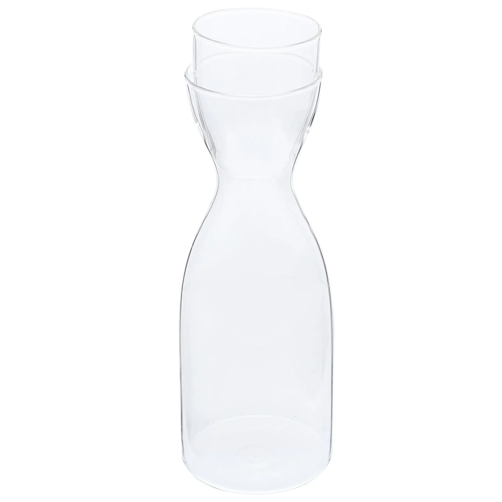

1Set Transparent Water Carafe Glass Bottle Thickened Nightstand Cold Water Pitcher Bedside Decanter for Tea Juice Serving