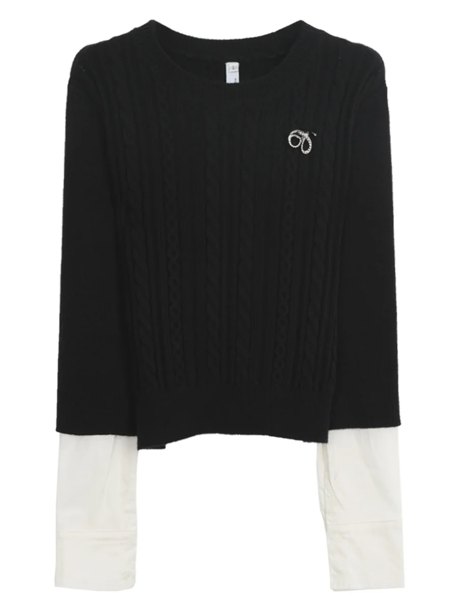 

Женский трикотаж Bla, новинка 2025, зима, высококачественный женский топ Sensation Super Beautiful Base irt Design Sense