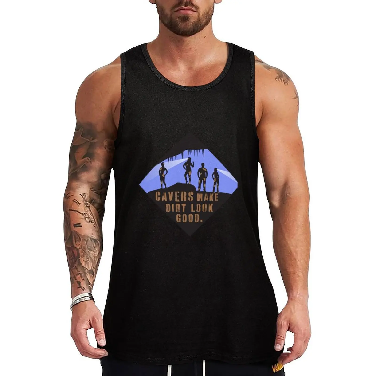 Cavers Make Dirt Look Good Tank Top Gym Tank Top Quick Dry Sleeveless Fitness Shirt