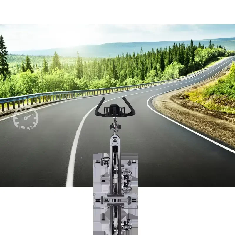 Realistic Holographic Cycling VR Simulation Cockpit Steel Bicycle Driving Simulator VR Touring Smart Roll Bicycle Simulator