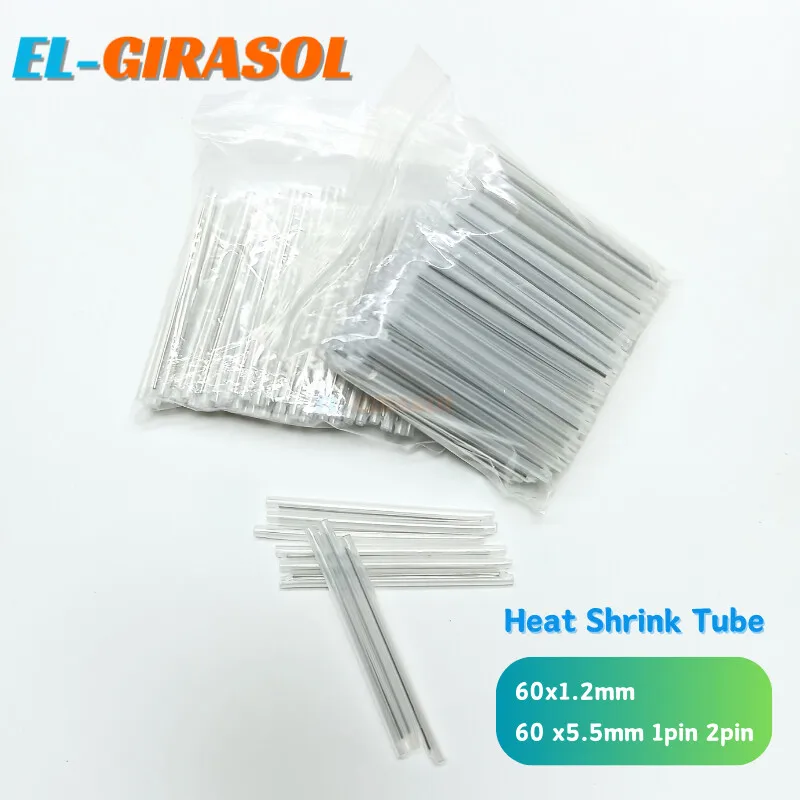 60x1.2mm 60 x5.5mm 1pin 2pin Fiber Optic Fusion Protection Splice Sleeves Heat Shrink Tube Fiber Optic Hot Melt Tube Smoove