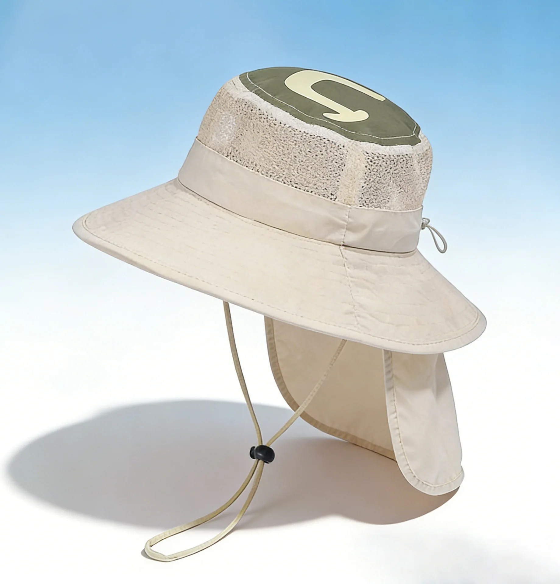 

Children's mountaineering fisherman hat male outdoor camping fishing hat female big eaves mesh breathable sun protection.