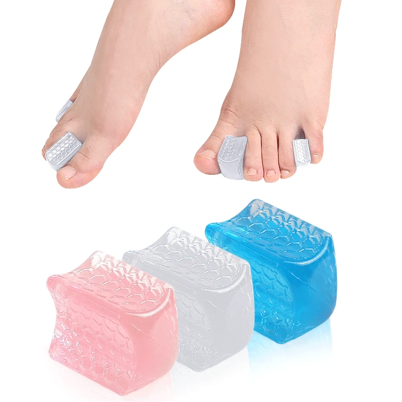 

12Pairs Gel Overlapping Hammer Toe Clip Separators Orthotic Silicone Corrector Splitter Hallux Valgus Foot Care Straightener