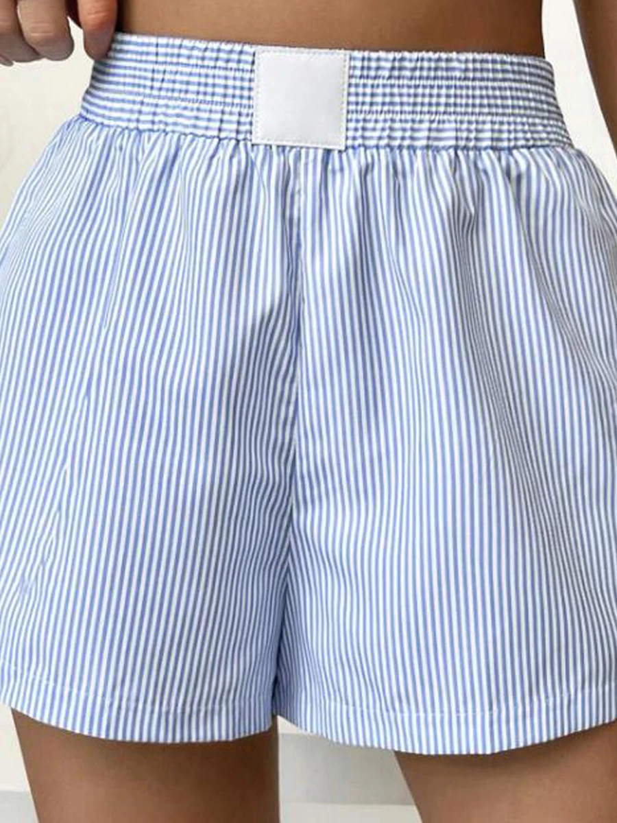 Women s Y2K Lounge Shorts Cute Plaid Print Elastic Waist Tie-up Pajama Bottoms Boxer Shorts Sleepwear