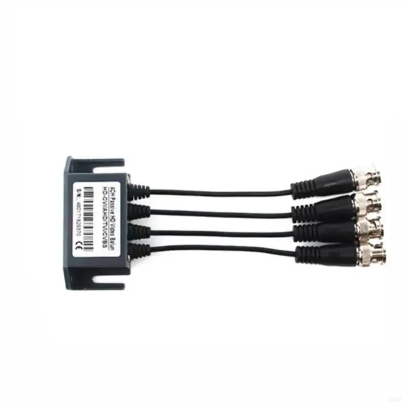 C90F Reliable 4Channel BNC ke Twisted Pair Converters Twisted Transmitter Untuk Sistem Pengamatan Bisnis 720p/960p/1080p