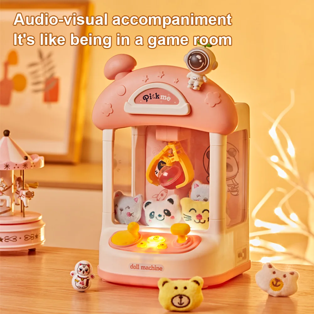 Claw Machine for Kids, Mini Candy Machine Vending Arcade Game Toys for Girls 3+Year Old, Prize Dispenser Toy with 35 Plush Toys