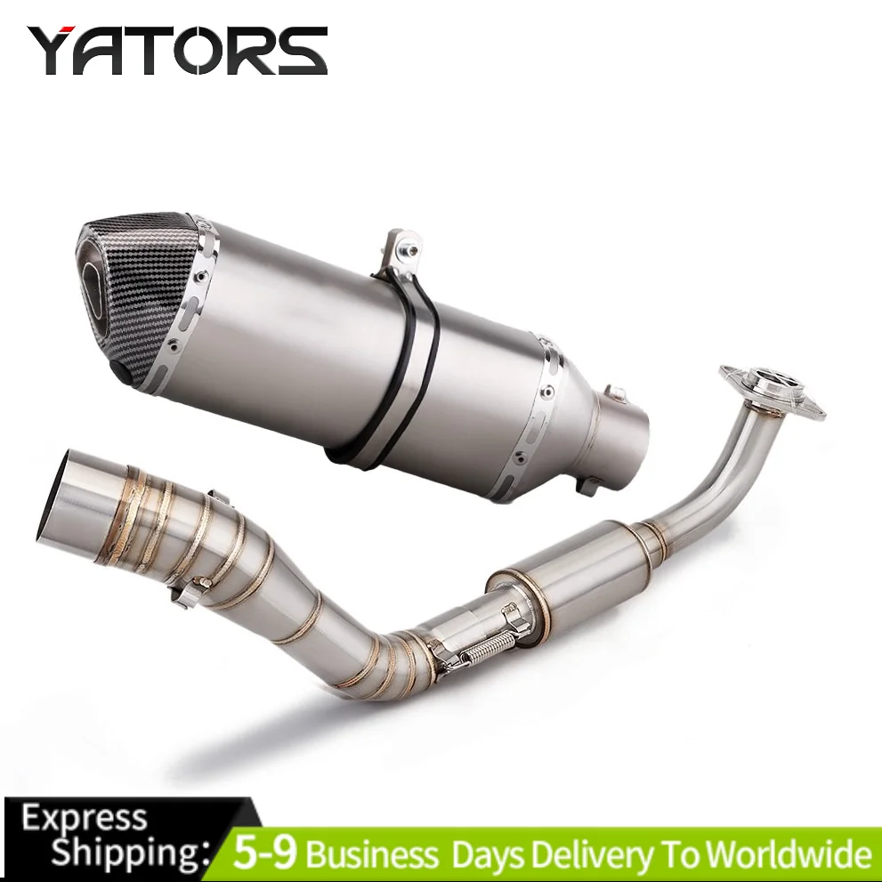 

Header Front Link Pipe Escape Exhaust Tips Muffler Baffle For Yamaha NMAX125 155 Exhausts Pipes
