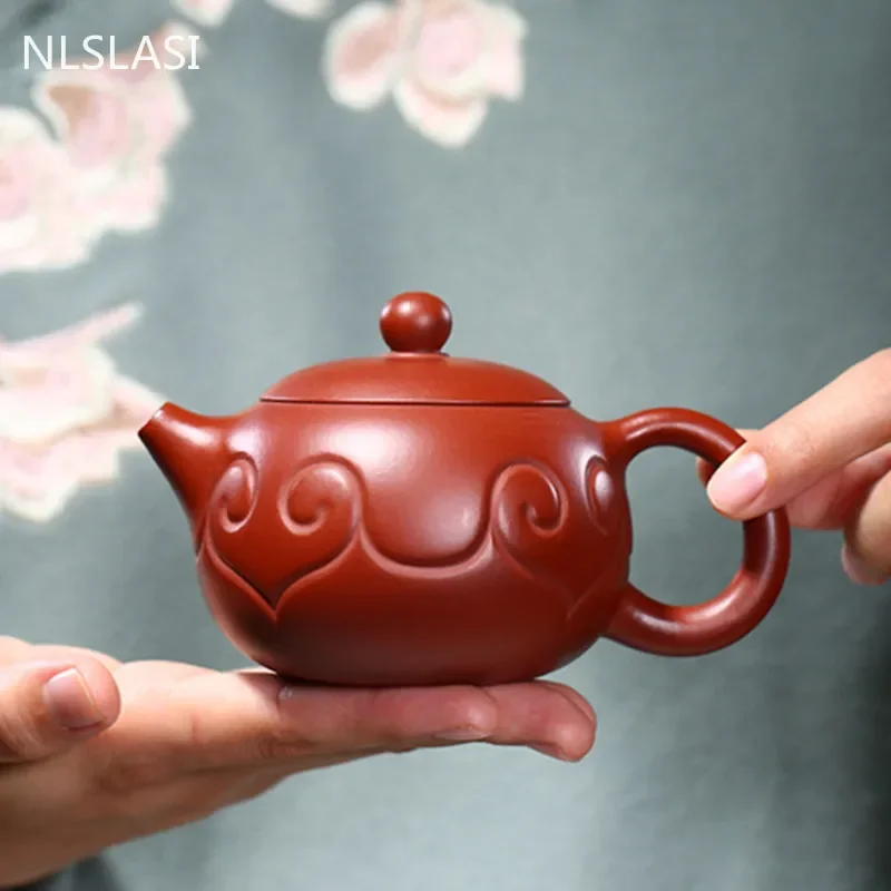 

Yixing Raw ore Xishi Tea Pots Handmade Purple Clay Teapot Dahongpao Beauty Kettle Chinese Tea Ceremony Gifts Tie Guanyin 230ml