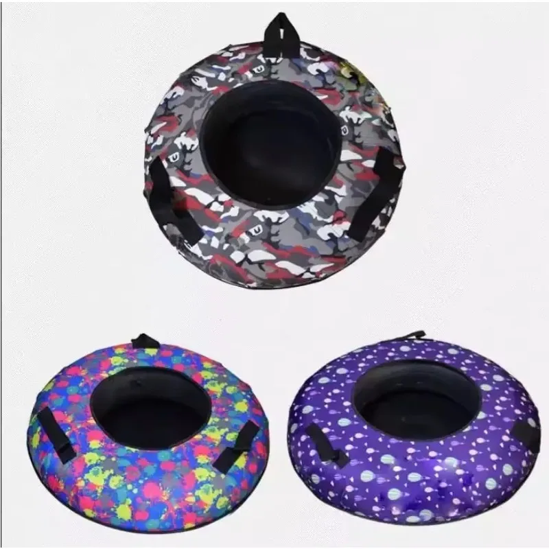 

Зимний надувной лыжный круг, тканевый чехол, утолщенные зимние трубки с двойными санками для семейных развлечений на открытом воздухе, бестселлер