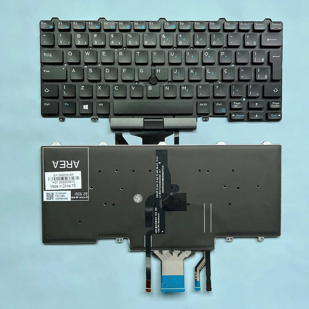 E5470 Brazil Teclado For Dell Latitude E5450 E5470 E7450 E7470 E5480 E5490 7480 7490 5480 5488 Laptop Keyboard Backlit BR Com