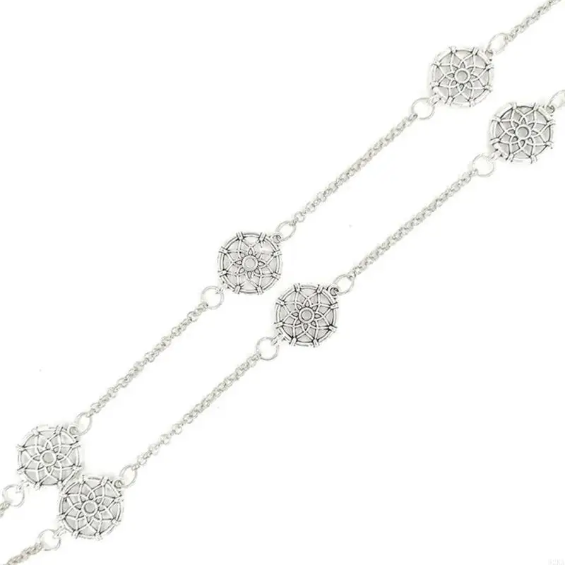 62KA Metal Chain Netlace Lanyard Necklace for Key Badge Card Holder Metal Lanyard Necklace