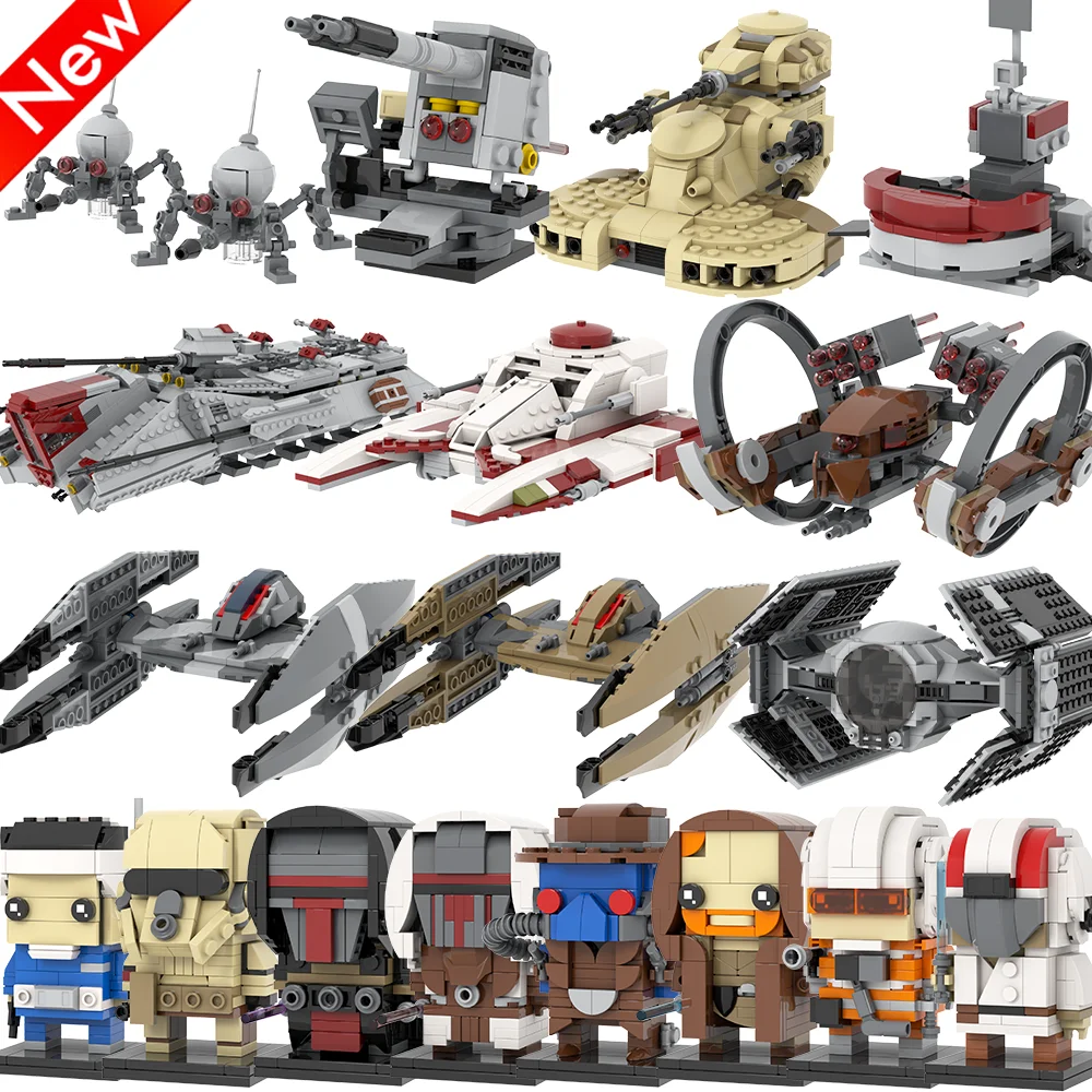 MOOXI Новый научно-фантастический фильм Space Wars Droid Tank Warplane MOC Кирпичная модель Комплект DIY Диорама Детские игрушки Набор строительных блоков Подарок для взрослых MOOXI Новый научно-фантастический фильм Space Wars Droid Tank Warplane MOC Кирпичная модель Комплект DIY Диорама Детские игрушки Набор строительных блоков Подарок для взрослых