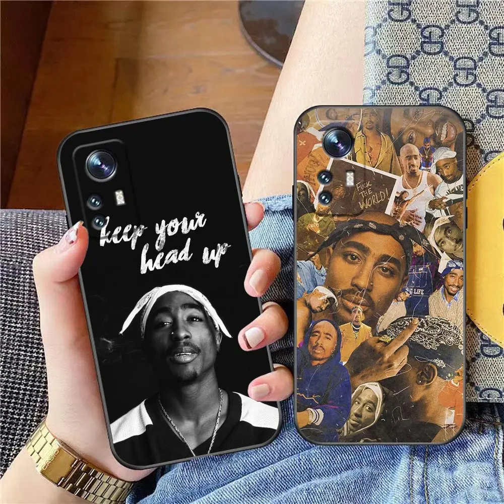 Rap Singer Tupac Shakur Phone Case For Xiaomi 14 13 13T 12 12T 11 11T 10T 5GNE POCO X3 X4 X5 M4 M5 M6 F5 F6 Lite Case Capa