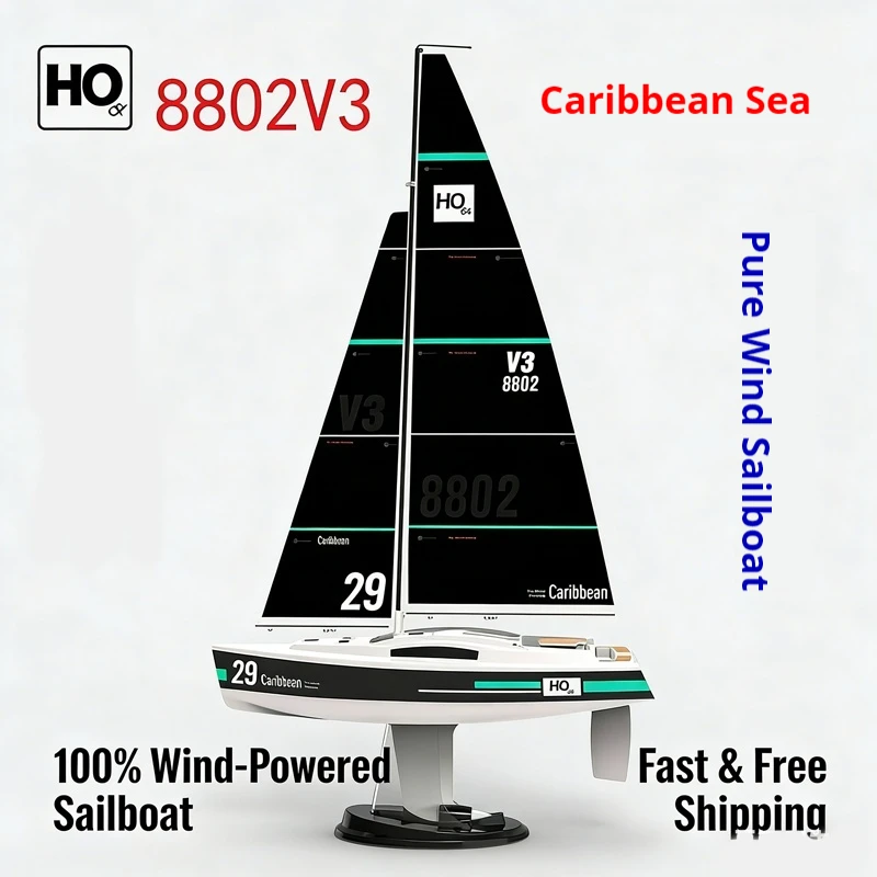 

Радиоуправляемая парусная лодка Joysway Caribbean 8802 V3, работающая на ветру, масштабная модель для катания на озере или пруду, для взрослых любителей хобби.