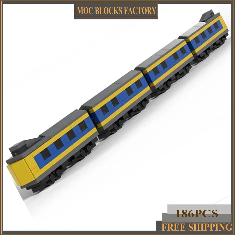 

MOC Building Blocks Koploper Train Model Mini Scale DIY Assemble Bricks Educational Creative Collection Display Toy Gifts 186PCS