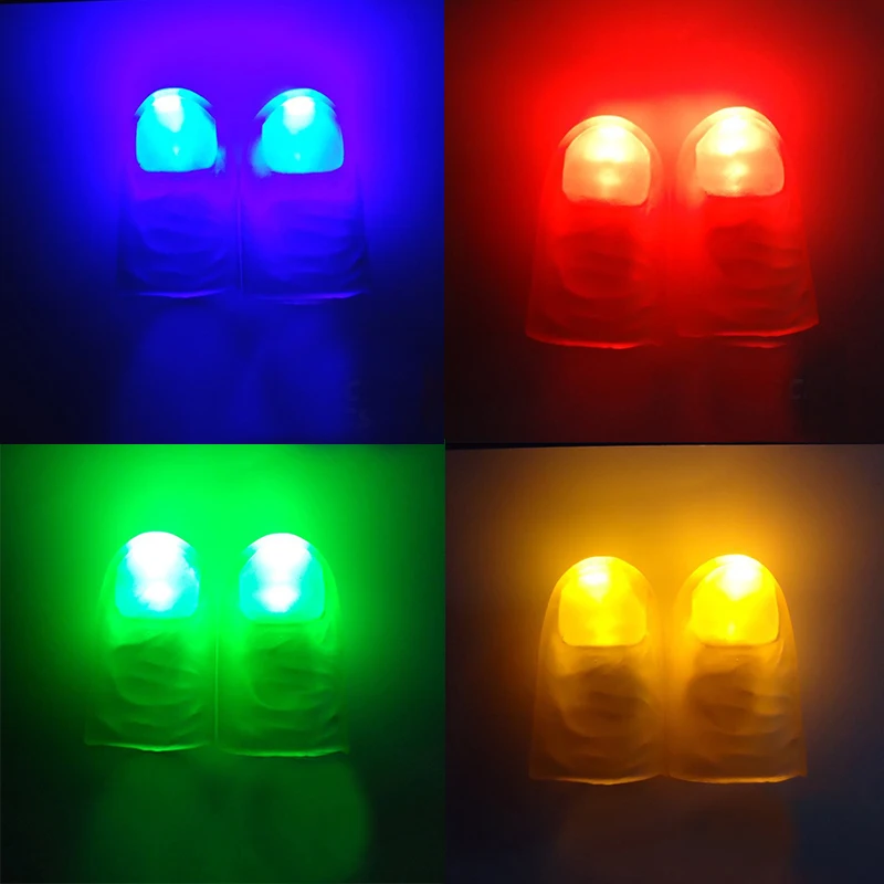 1pcs Thumbs Led Light Up Toys Kids Magic Trick Props Funny Flashing Fingers Fantastic Glowing Toys Children Luminous Gifts