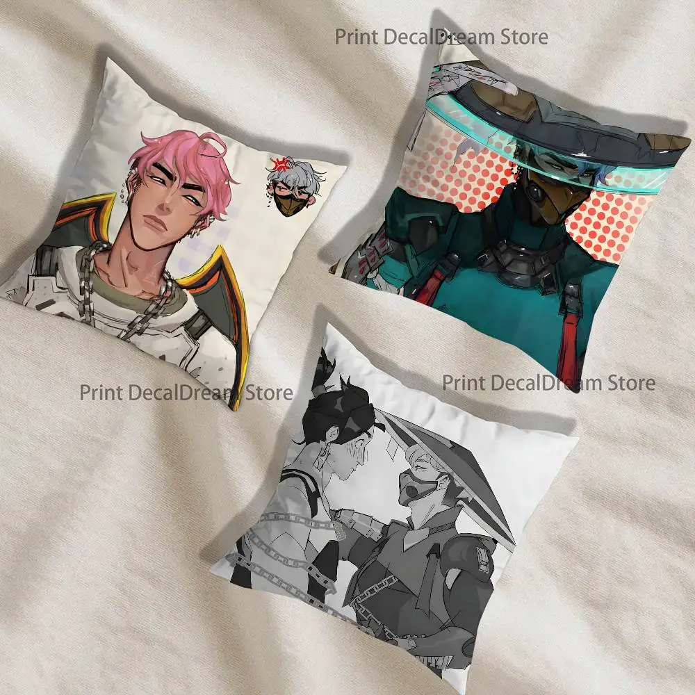 

For O-Overwatch Wuyang Mizuki Printed Pillow Cover Cushion Case Simple Sofa Pillow Case No Pillow Core