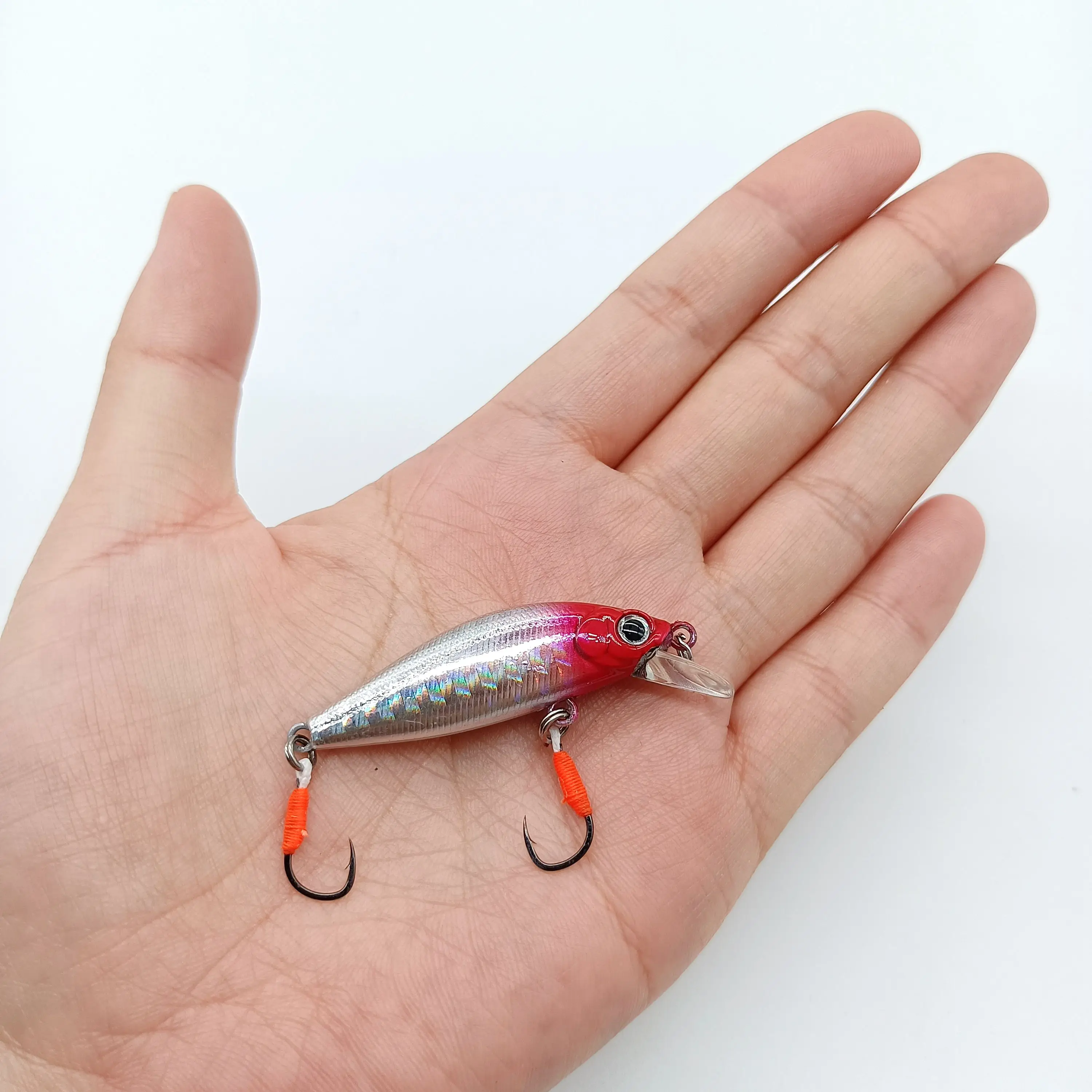 DUODUOYU 1PCS Neue Sinking Minnow Angeln Locken 3,2g/45mm Mini Barsch Pesca Wobbler Harten Köder mit 2 einzel Haken Angelgerät – Detail 6