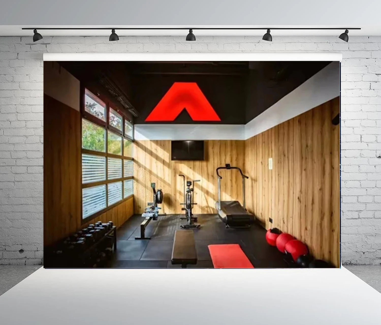 Photography Backdrop Exercise Equipment Punching Bag Background Gym Backdrop Fitness Photo Props Gym Theme Party Decor