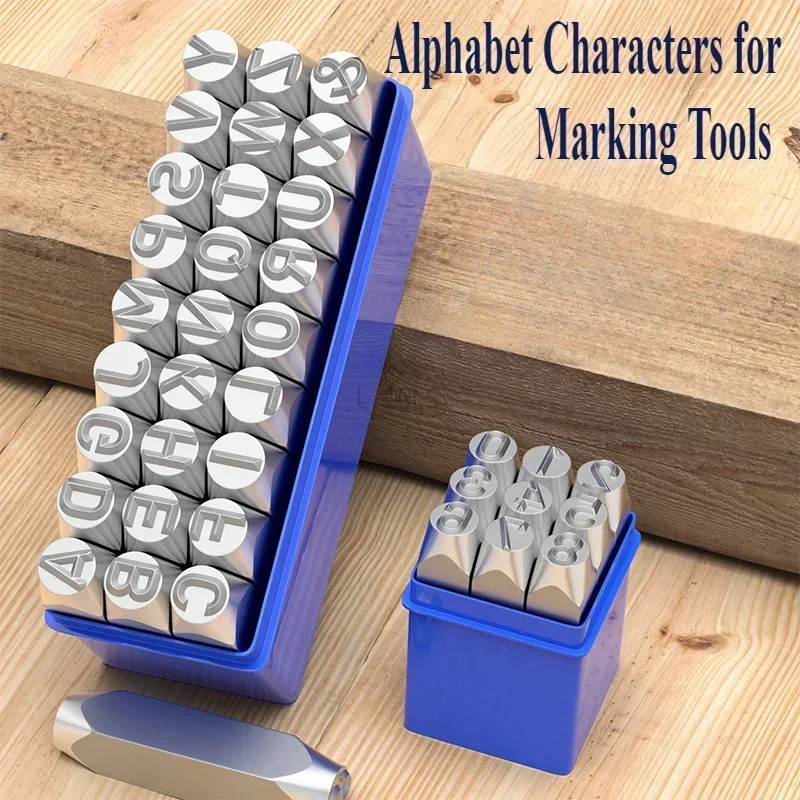 Steel Stamp Set With Numeric Alphabet Characters for Marking Tools - Impact Stamp Kit For Precise Engraving Identification Tools