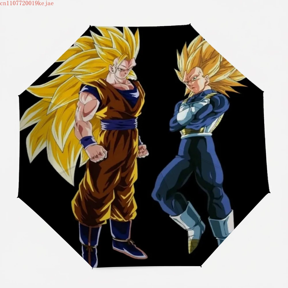 

Зонт с защитой от ультрафиолета Dragon Ball, непромокаемый и ветрозащитный складной зонт, компактный и портативный для путешествий и поездок на работу.