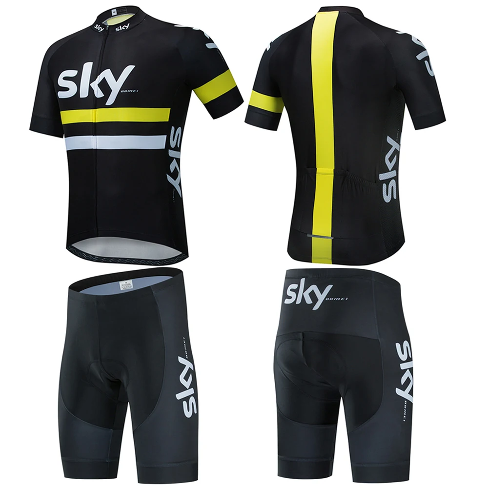 Cycling set jersey, shorts with straps, quick drying sweat wicking bicycle top, SKYBBMEI mountain bike jersey