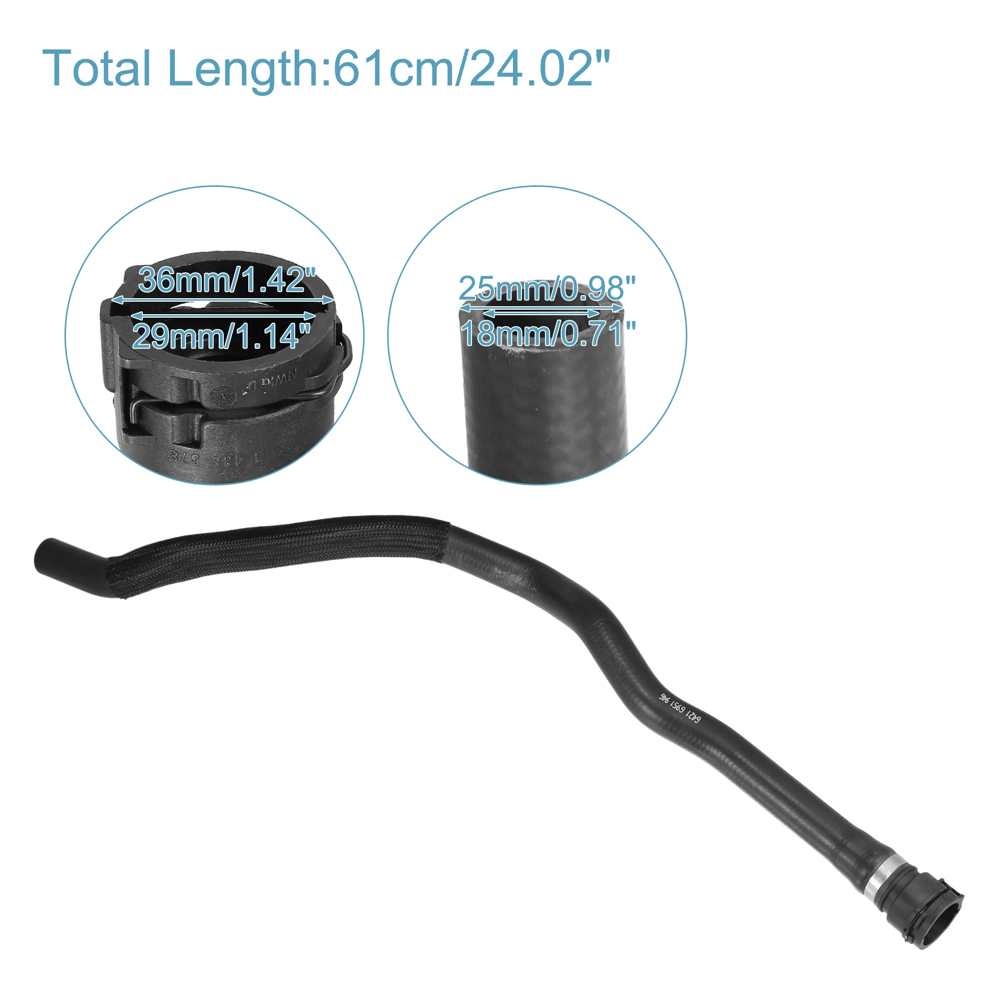 UXCELL Engine Radiator Coolant Heater Hose for BMW 128i 3.0L L6 - Gas 2008-2013 for BMW 328i 3.0L L6 - Gas 2007-2013