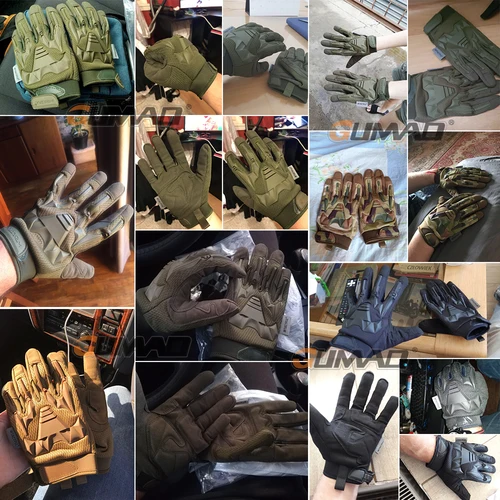 Imagen 2 del producto Guantes tácticos pantalla táctil ciclismo caza al aire libre senderismo escalada deporte combate tiro Camping antideslizante manoplas de dedo completo