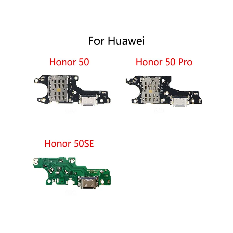 USB Charge Dock Port Jack Plug Connector SIM Card Socket Flex Cable For Huawei Honor 50 Pro 5G 50SE Charging Board Module