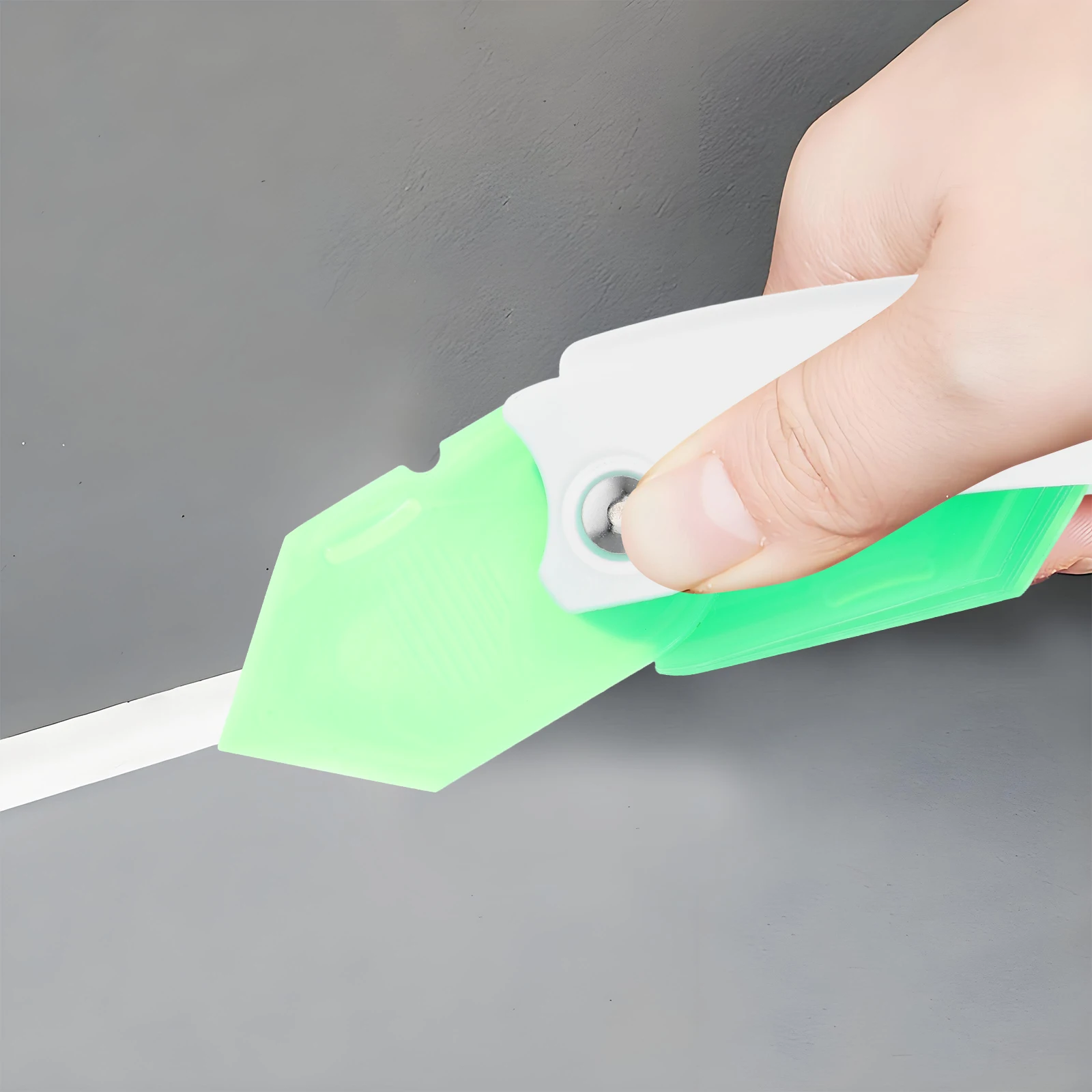 

9-In-1 Caulking Tool Reusable Glass Glue Scraper Silicone Sealant Remover Squeegee Grout Removal Handle Grip For Kitchen