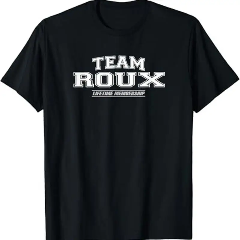 Camiseta del nombre de la familia orgullosa del equipo Roux