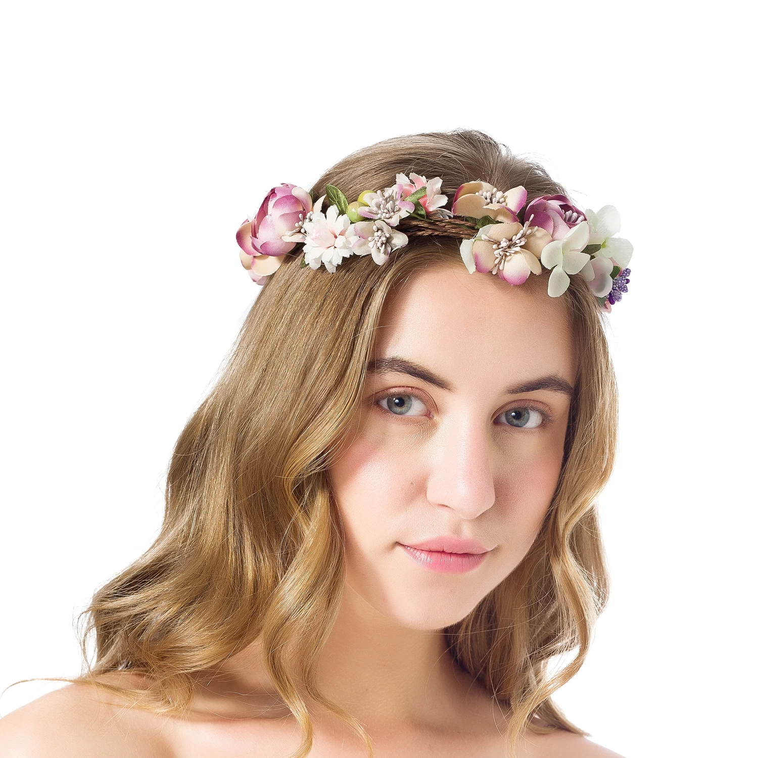 Wedding Flower Wreath wedding decoration bridal hair headdress Flower Crown hair accessories adjustable party garlands