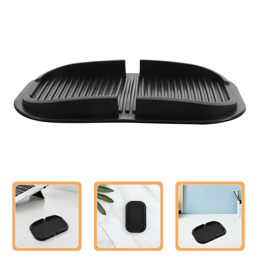 

2 PCS Cars On Board Non Slip Mat Anti-slip Dashboard Silicone Multifunction Phone Holder Black