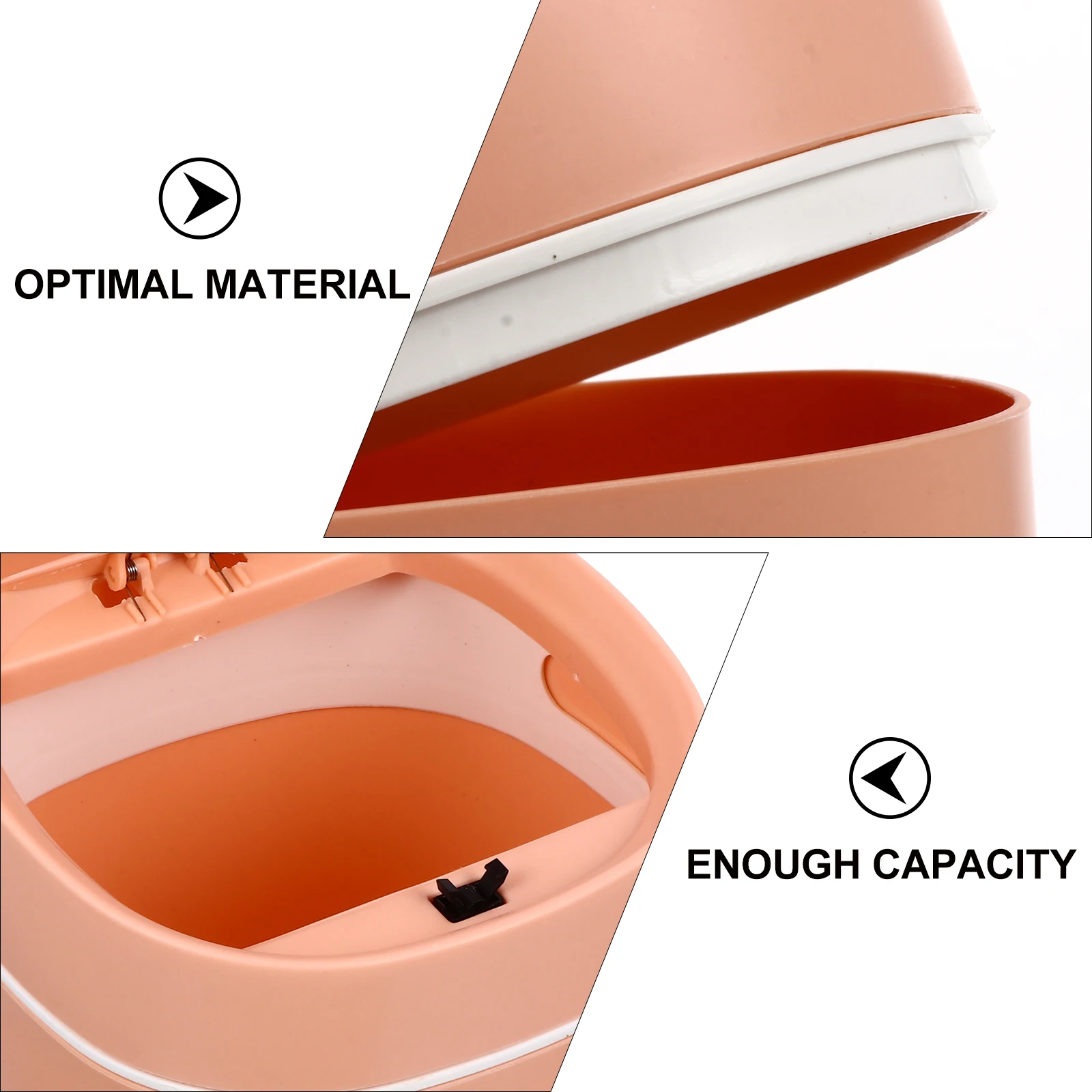 

1pc Desktop Trash Can Mini Garbage Bin For Office Home Small Plastic Waste Container Lightweight -Saving Adorable