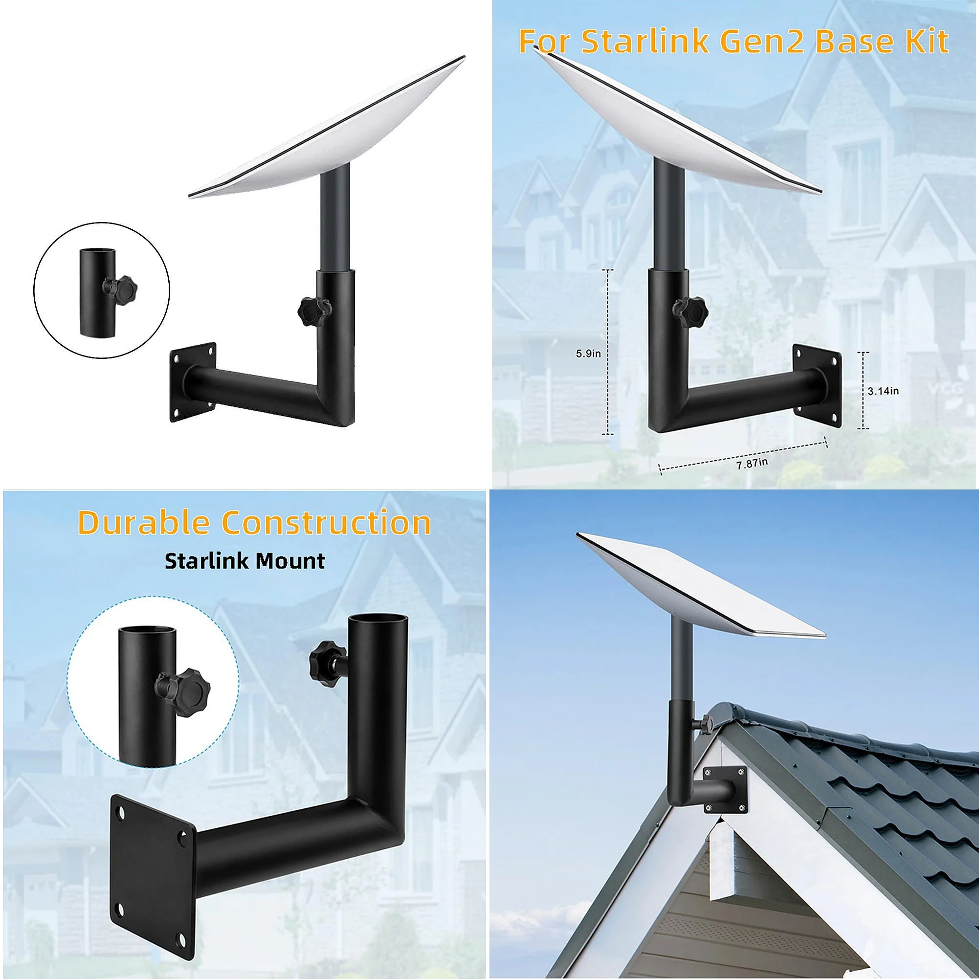 Starlink V2 Rooftop Rooftop Mount Outdoor Stand Satellite Signal Iron Stand Hot Sale Starlink Mini