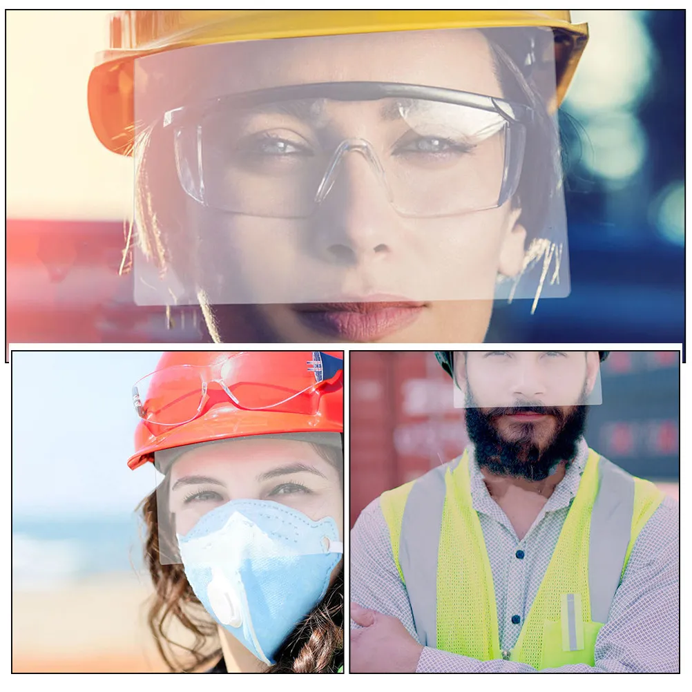 3Pcs Sandblasting Mask Lens Dust Protection Replacement Organic Glass Lens Part Clear Industrial Protective Gear