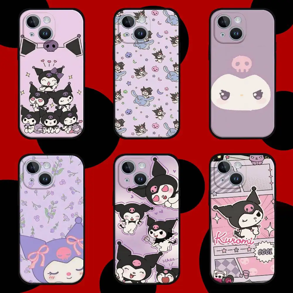 

Cartoon K-kuromi-S Phone Case For IPhone 17 16 15 14 Plus 13 12 11 Pro Max Phone Back Cover Transparent Shockproof Cover
