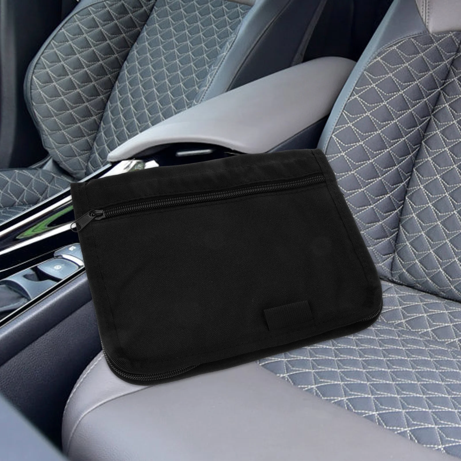 

Car Document Organizer Oxford Cloth Multipocket Storage Bag Large Capacity Glove Box Paperwork Holder Registration License Card