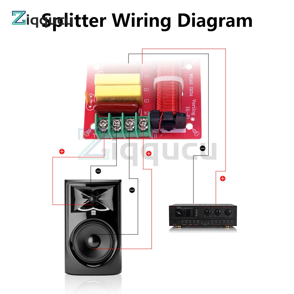 Speaker Frequency Divider Board 2 Way Treble Bass Hi-Fi Audio Crossover Filter Frequency Distributor DIY Module