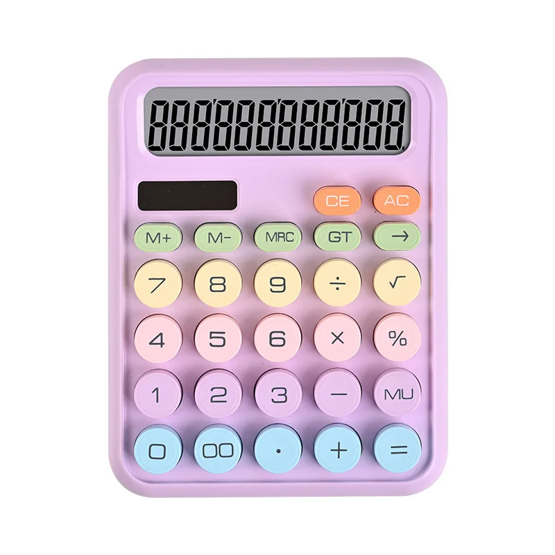 Button Calculator High Value and Multi Color Options 12 Digit Large Screen Financial Accounting Professional Office Commerc