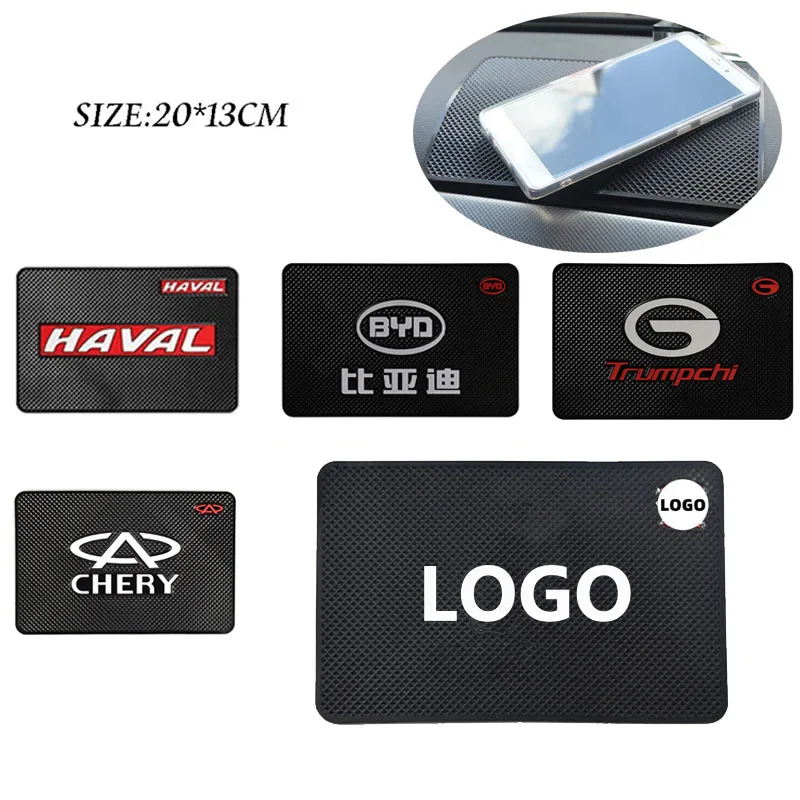 Anti-slip Mat with Brand Logo Phone Non Slip Pad for Chevrolet Cruze Captiva Spark Aveo Orlando Sail Trax Lacetti Tracker Tahoe